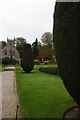 SX0863 : Lanhydrock: garden to the north of the house, and church by Christopher Hilton