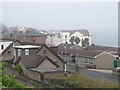 View across rooftops towards the Shore Street Presbyterian Church, Donaghadee