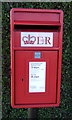 Close up, Elizabeth II postbox on Wiggington Lane