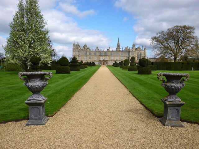 The central path in the South Garden of Burghley House
