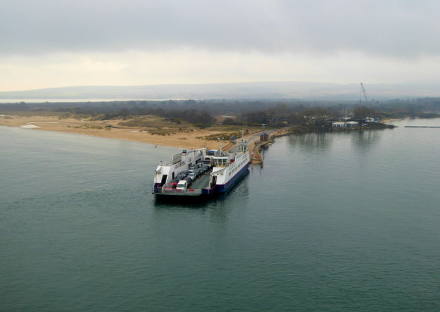 The Sandbanks Ferry across the entrance to Poole Harbour