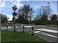 Mini roundabout on Moor Lane