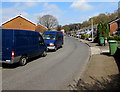 Vans and wheelie bins in Llanyravon, Cwmbran