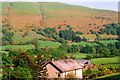 SH8512 : Camlan-uchaf, near the site of Mallwyd station, and overlooking the course of the Mawddwy Railway, 2001 by Ben Brooksbank