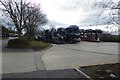 Car transporters off Ringway Road