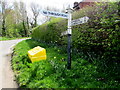 Signpost opposite Straight Drove, Chilton Trinity