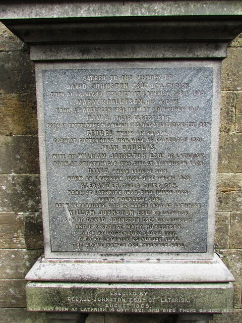 Headstone in Falkland Old Churchyard © Bill Kasman :: Geograph Britain ...