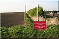 Mind the gap: bridge removed from footpath on Metheringham Fen Lane