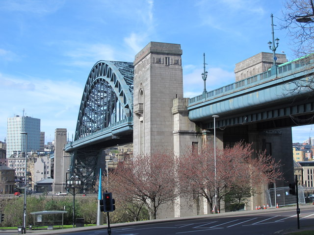 The southern towers of the Tyne Bridge