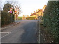 Road from Upton Lovell at its junction with the A36 at Upton Folly