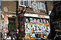 TQ3381 : View of street art in the back yard of a studio off Brick Lane by Robert Lamb