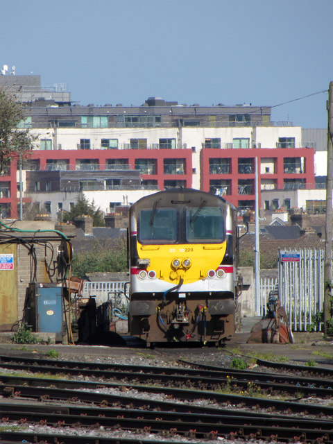 201 Class locomotive at Dublin Connolly shed