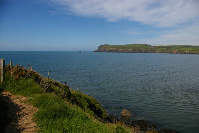 View out into Newport Bay, from the coast path at Carreg Germain
