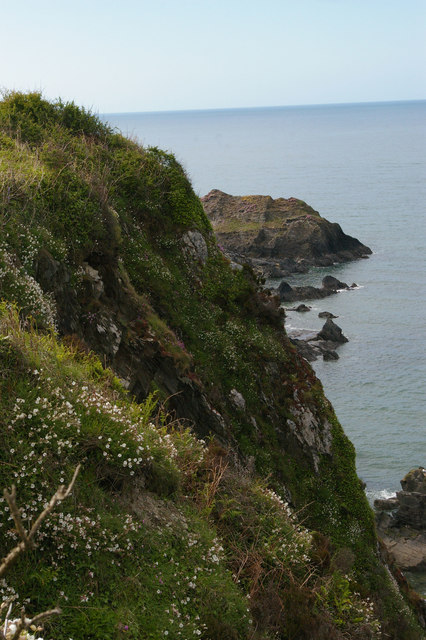 Cliffs and a view out to Cat Rock