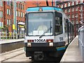 Manchester Metrolink tram 1006 at Shudehill stop, Manchester