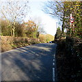 Inconspicuous speed limit sign, Penyturnpike Road north of Dinas Powys