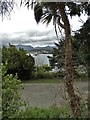 View over "The Gazelle Hotel" driveway to Bangor Pier