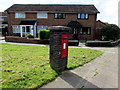 Queen Elizabeth II postbox in a brick pillar on a Cwmbran corner