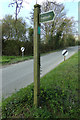 TM3569 : Lovers Lane Footpath sign by Geographer
