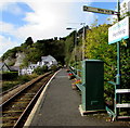 Way out sign,  Penhelig railway station near Aberdovey