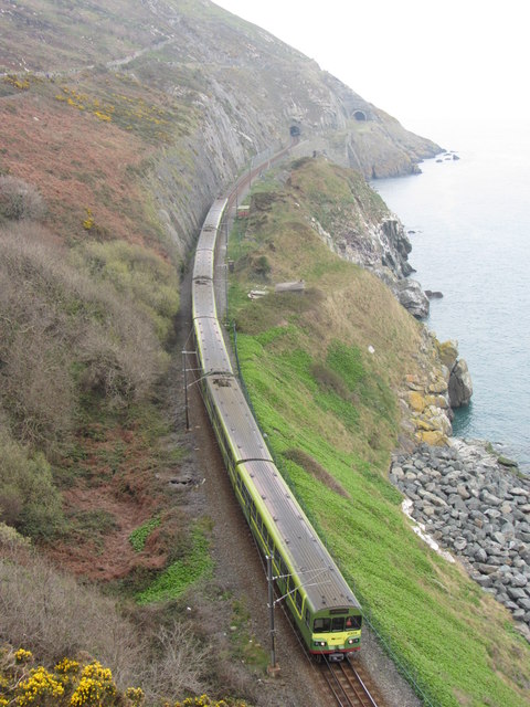 DART train near Bray Head