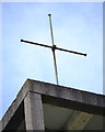 SP2878 : St Oswald's Church, Jardine Crescent, Tile Hill, west Coventry  cross on the bell tower by Robin Stott