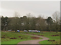 SJ7581 : Car park for Tatton Old Hall by Stephen Craven