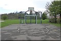 Combined goal and basketball basket