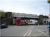 TQ2387 : Railway bridge over Highfield Avenue by JThomas