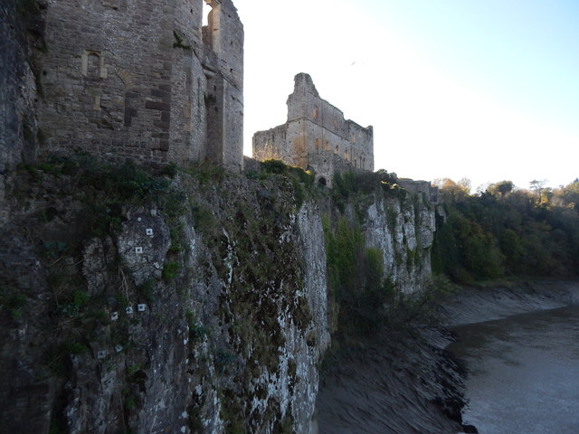 Cliff at Chepstow Castle