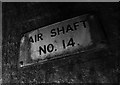 Sign at air shaft No.14 of the Netherton Tunnel