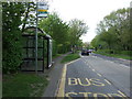 Bus stop and shelter on Black Fan Road (B195)