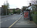 Bus stop and shelter on Bridge Road, Welwyn Garden City