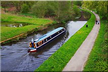 SO8274 : The narrowboat "Content" on the Staffs & Worcs Canal, Kidderminster, Worcs by P L Chadwick