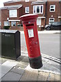 Leaning George V postbox on Agamemnon Road, London NW6