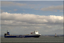 NT2081 : DFDS Seaways cargo ship Finlandia Seaways passing Oxcars Lighthouse by Mike Pennington
