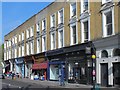 Shops and flats on England