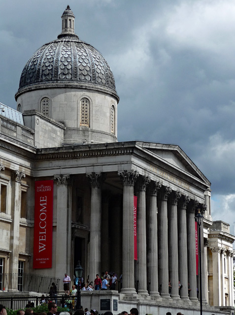 Detail of the National Gallery, Trafalgar Square