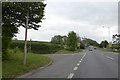 Road junction and bus stop at Ash Cross