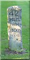 Old Milestone by the A1, south of Biggleswade