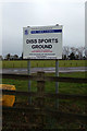 TM1181 : Diss Sports Ground sign by Geographer