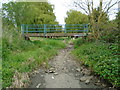 River in drought 6 - footbridge over river