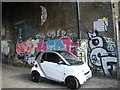 View of street art under the railway bridge on Corbridge Crescent #2