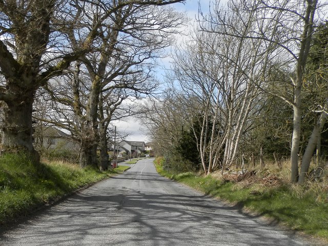 Minor road at Tomaknock on outskirts of Crieff