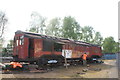 View of the derelict L11 1927 Central line locomotive at Epping Station