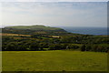 View from high ground down to Trewreiddig