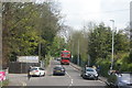 View of a Routemaster bus from Ongar coming down the hill to Epping Station