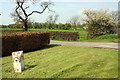 Milepost on verge of A167 1 mile north of Northallerton