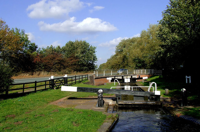 Shutt Hill Lock south of Acton Trussell, Staffordshire