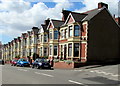 Long row of houses, Dock View Road, Barry